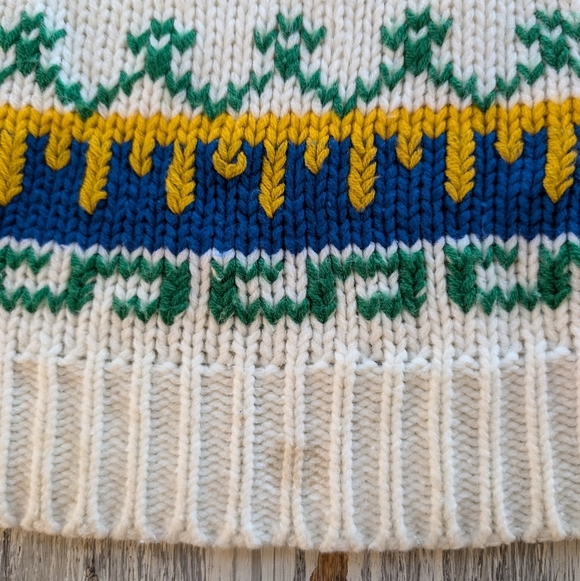 Vintage Knit Cardigan Sweater Fairisle Womens Medium - Picture 8 of 8